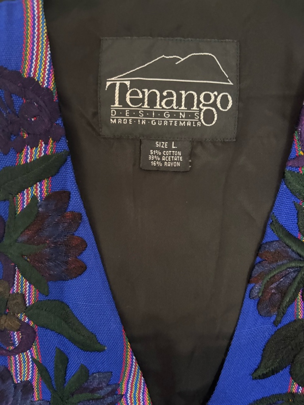 Tenango womens large Hand-Embroidered Vest, global village, Boho Festival, 90’s - Picture 2 of 12